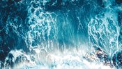 Photo of blue sea wave