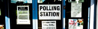 sign of polling station