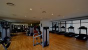 Gym room with work out equipment