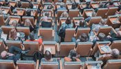 birds eye view of a lecture hall