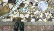 feet on mosaic floor